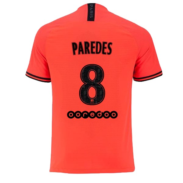 JORDAN Maillot Football Paris Saint Germain NO.8 Paredes Exterieur 2019-20 Orange